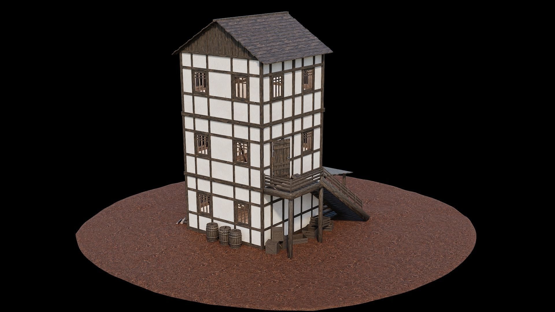 Medieval Village Asset 11 - 4K Textures Game Ready Low-poly 3D model_10