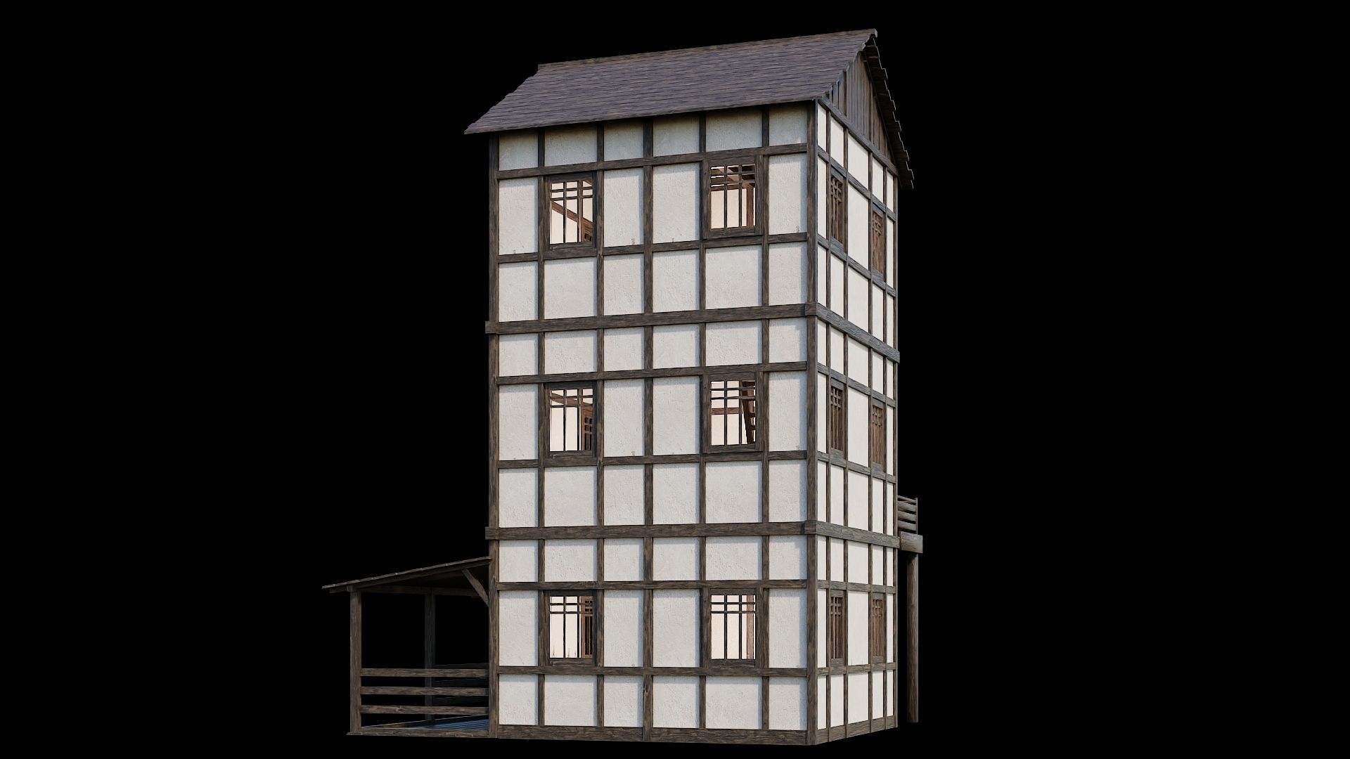 Medieval Village Asset 11 - 4K Textures Game Ready Low-poly 3D model_7