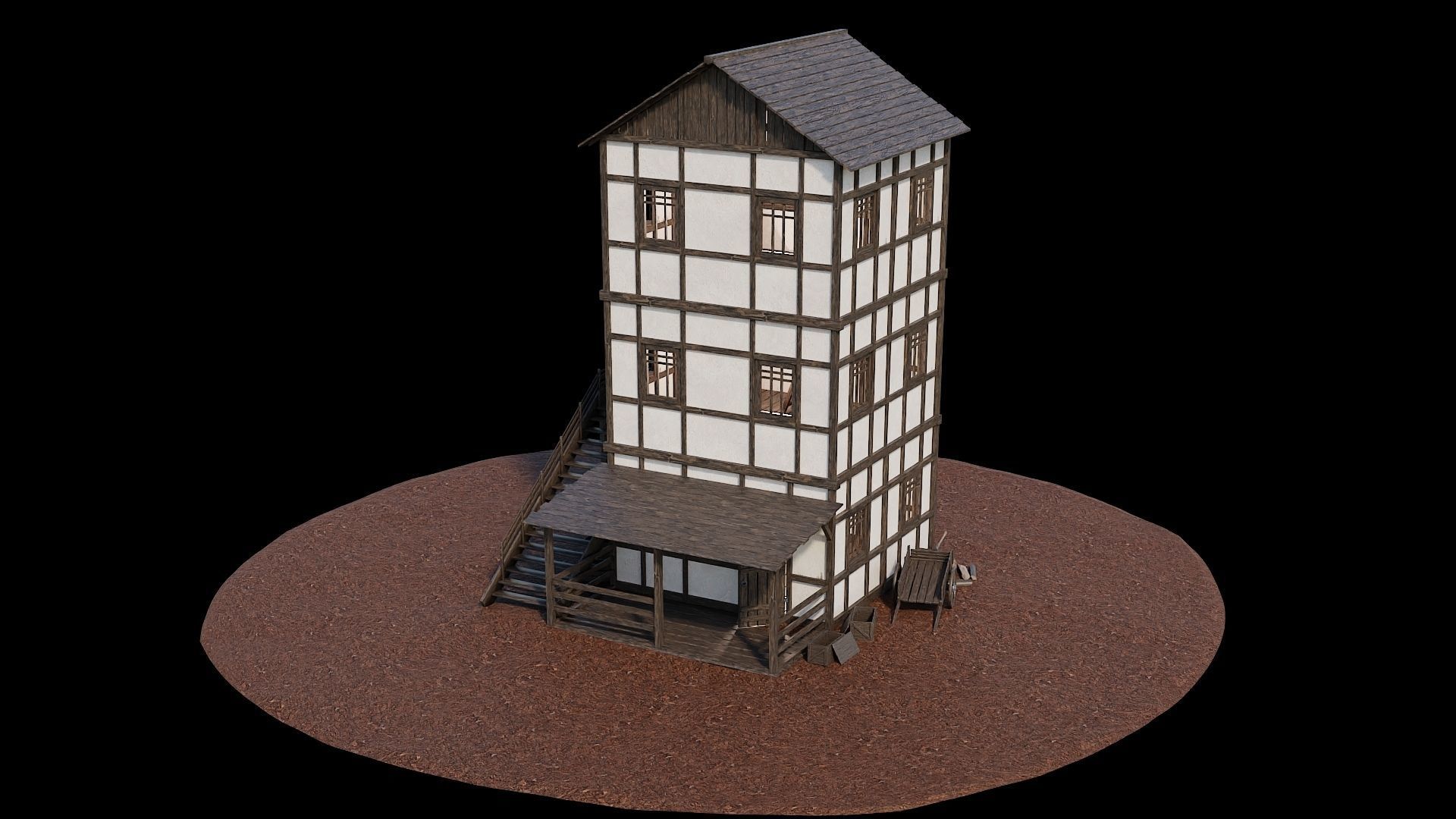 Medieval Village Asset 11 - 4K Textures Game Ready Low-poly 3D model_12