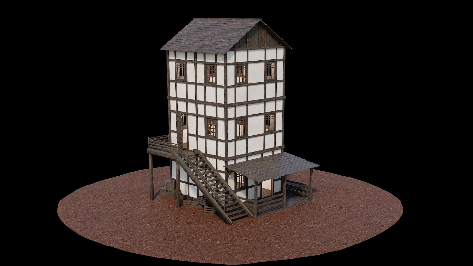 Medieval Village Asset 11 - 4K Textures Game Ready Low-poly 3D model_9