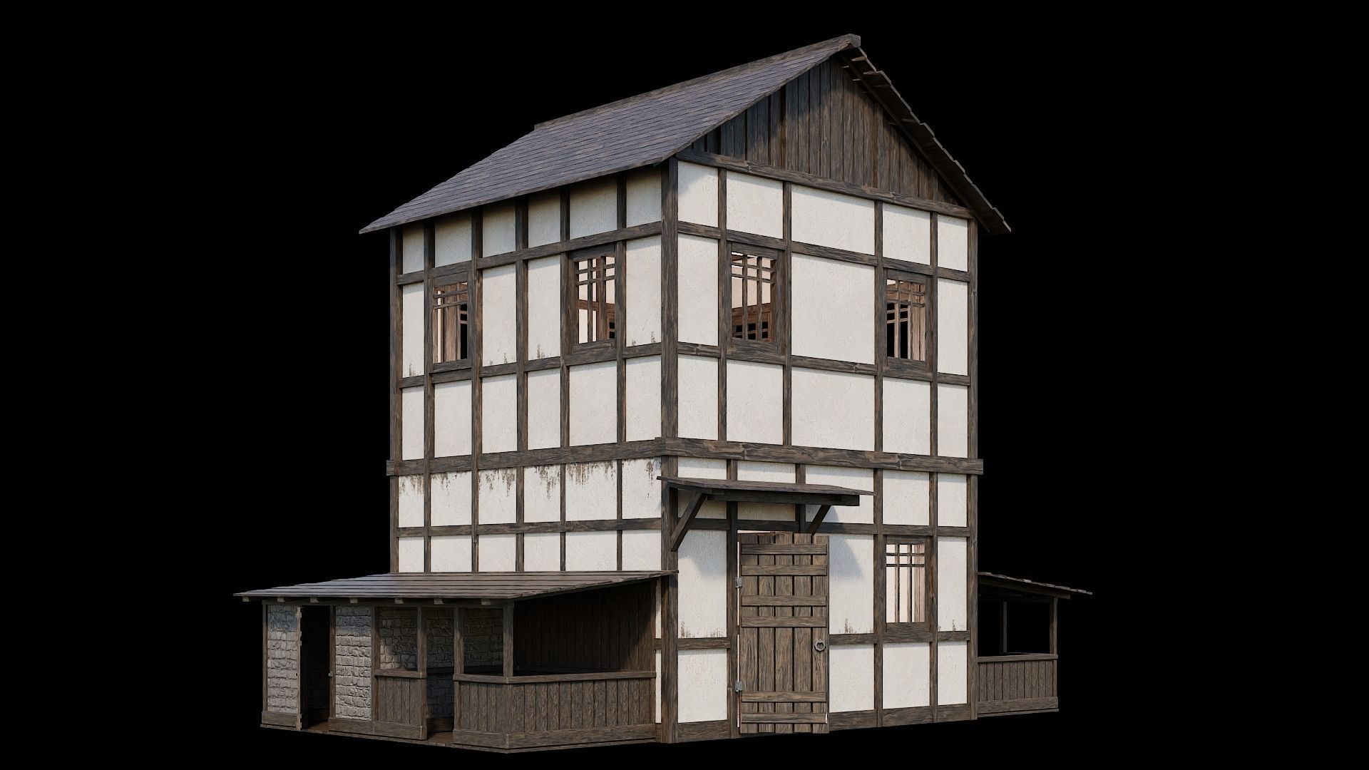 Medieval Village Asset 12 - 4K Textures Game Ready Low-poly 3D model_5