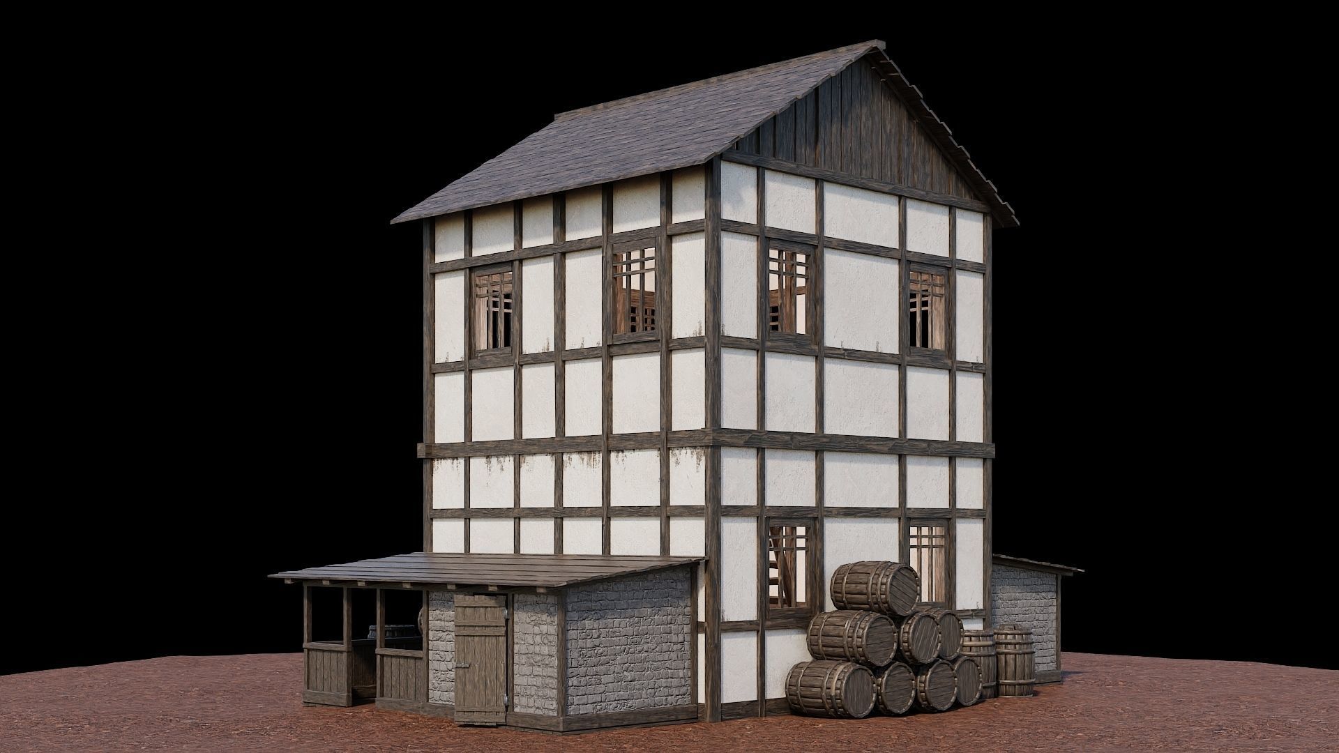 Medieval Village Asset 12 - 4K Textures Game Ready Low-poly 3D model_20