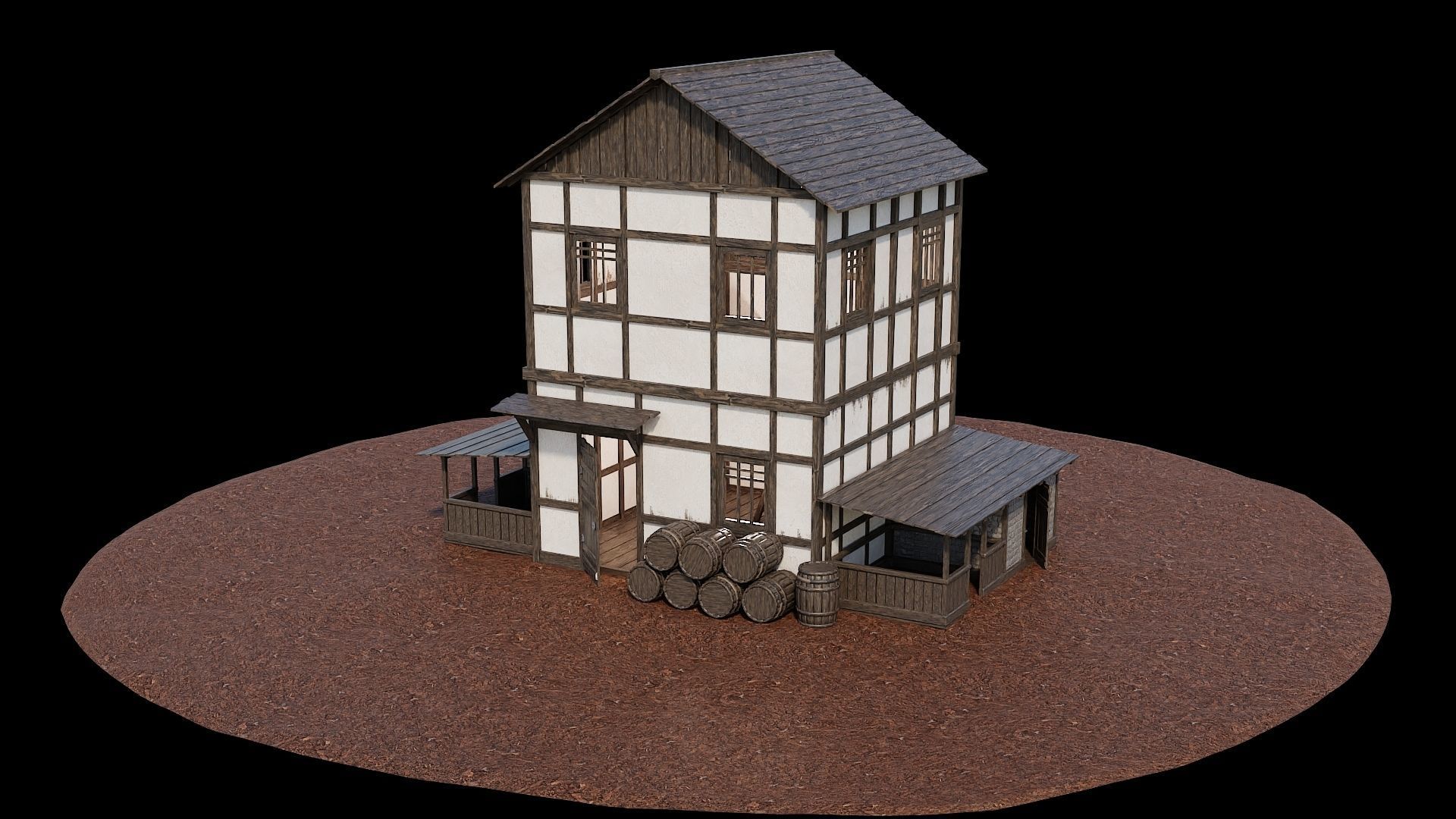 Medieval Village Asset 12 - 4K Textures Game Ready Low-poly 3D model_12