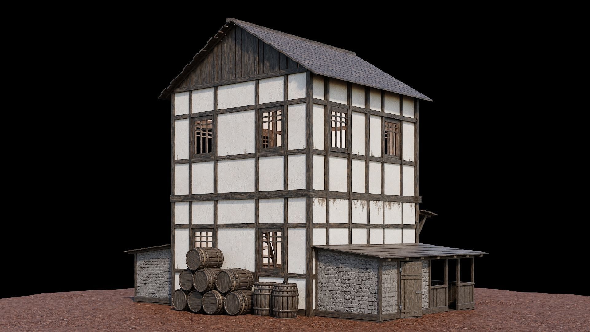 Medieval Village Asset 12 - 4K Textures Game Ready Low-poly 3D model_19