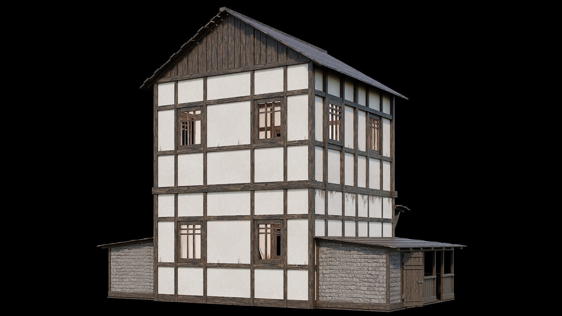Medieval Village Asset 12 - 4K Textures Game Ready Low-poly 3D model_6
