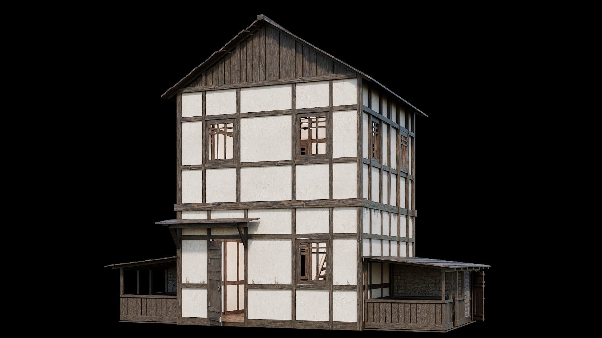 Medieval Village Asset 12 - 4K Textures Game Ready Low-poly 3D model_18