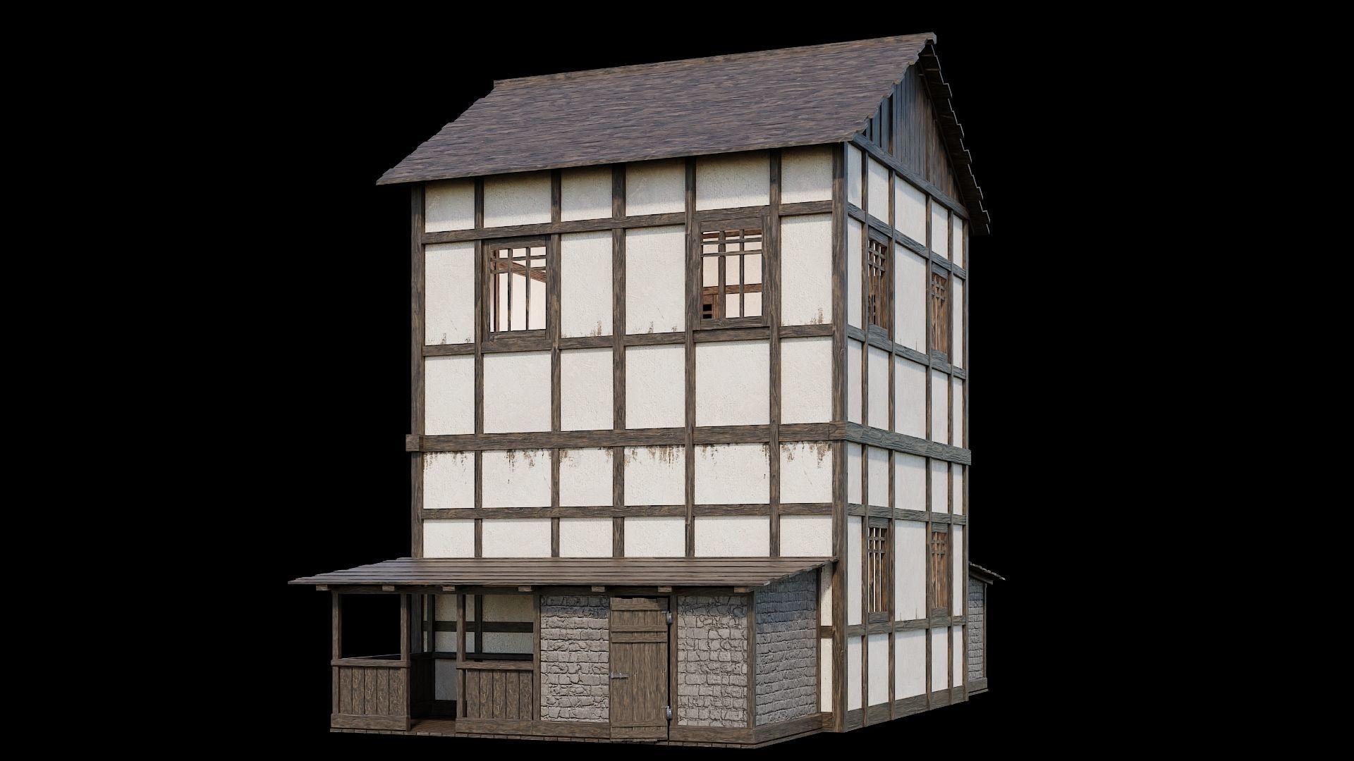 Medieval Village Asset 12 - 4K Textures Game Ready Low-poly 3D model_16