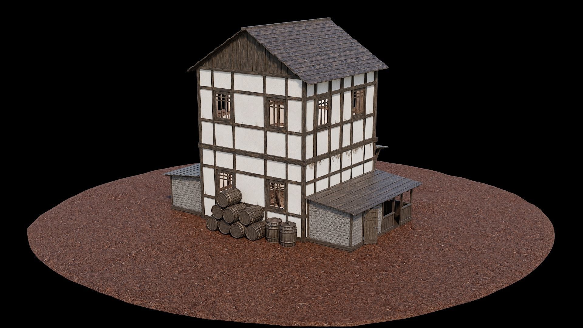 Medieval Village Asset 12 - 4K Textures Game Ready Low-poly 3D model_10