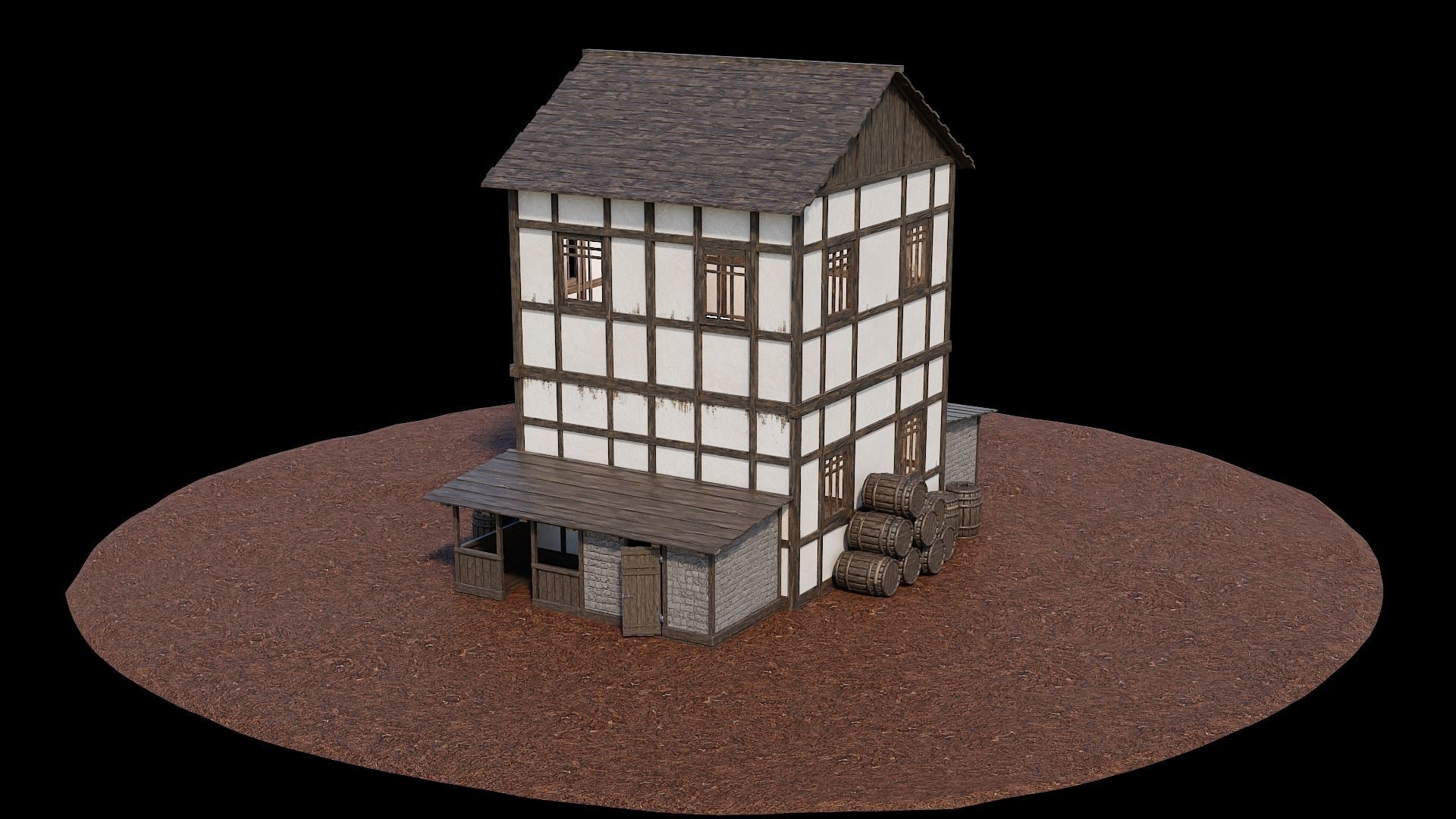 Medieval Village Asset 12 - 4K Textures Game Ready Low-poly 3D model_11