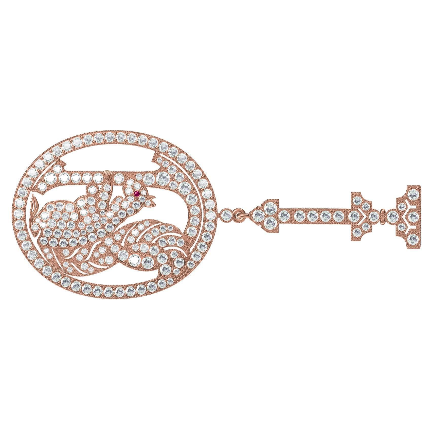 Diamond Squirrel Pendant 3D print model_8