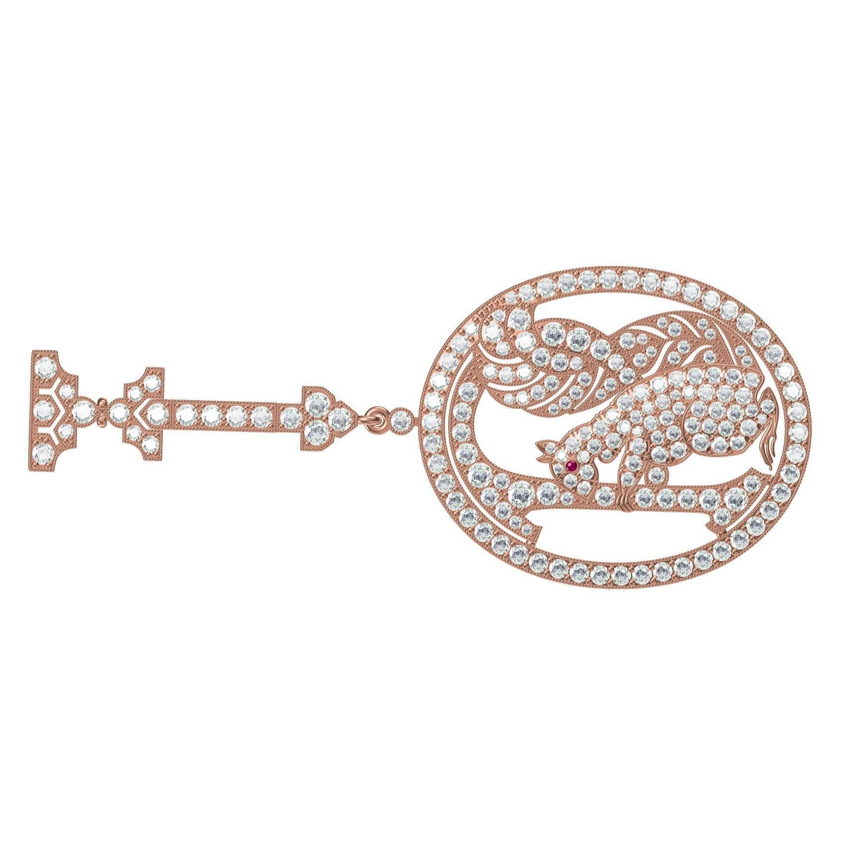 Diamond Squirrel Pendant 3D print model_7