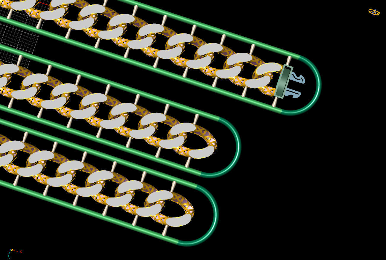 10 MM 43 CM CUBAN LINK CHAIN FOR BRACELET OR NECKLACE 3D print model_3