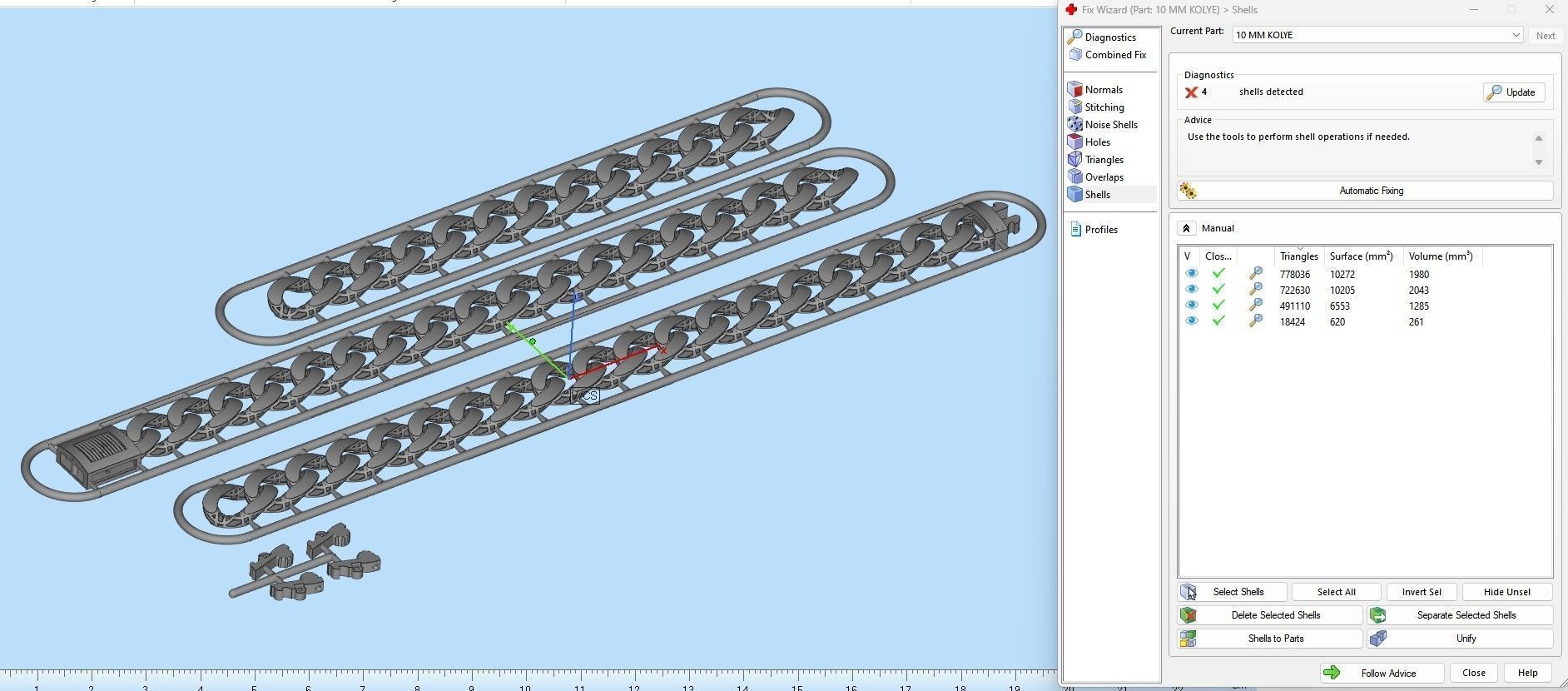 10 MM 43 CM CUBAN LINK CHAIN FOR BRACELET OR NECKLACE 3D print model_11