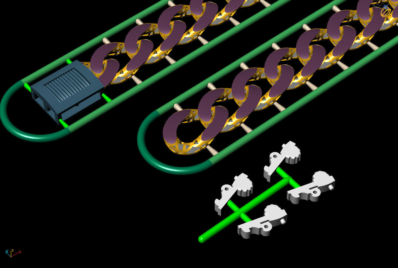 10 MM 43 CM CUBAN LINK CHAIN FOR BRACELET OR NECKLACE 3D print model_1