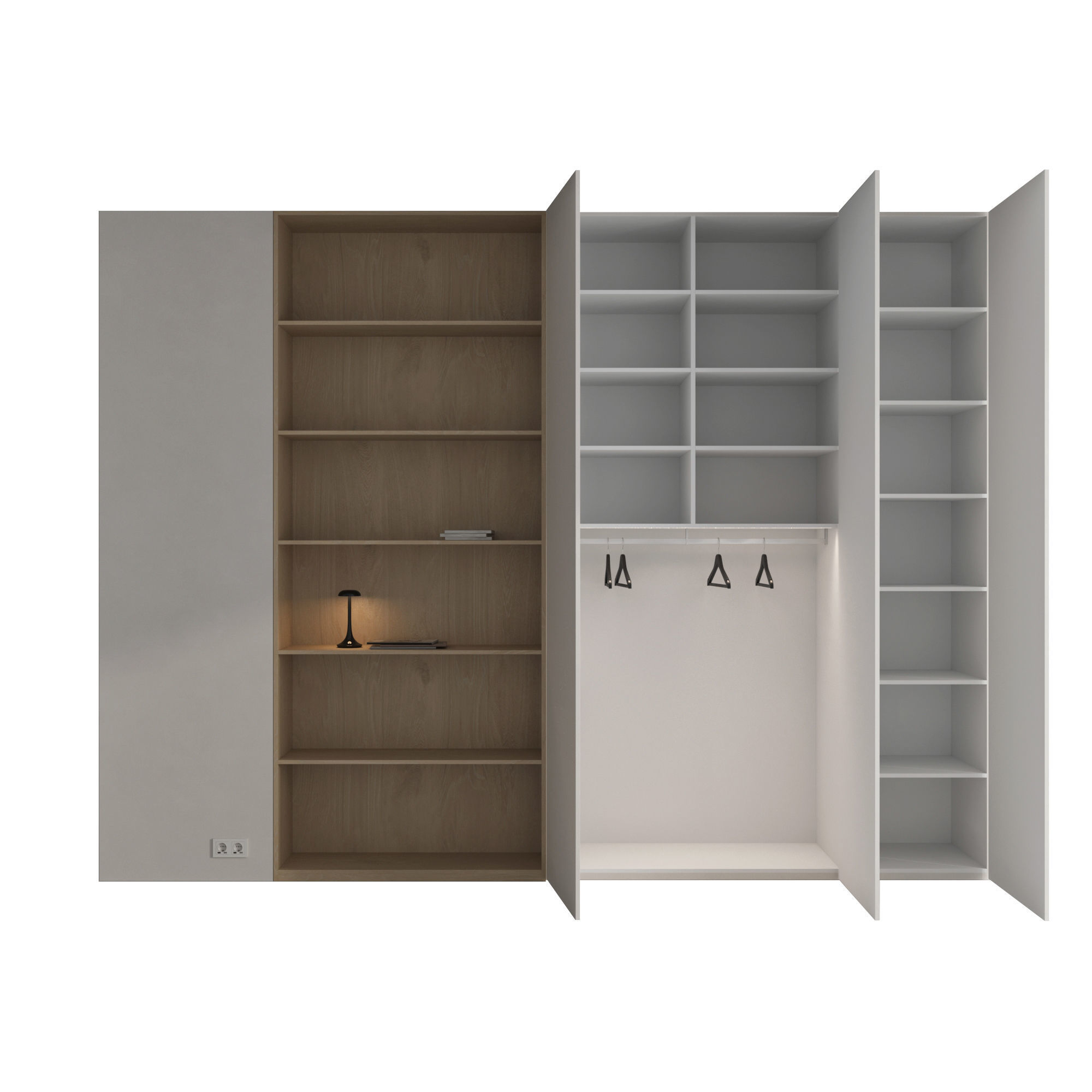 Wardrobe set 08 3D model_1