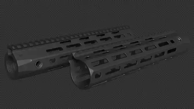 AR-15 KAC URX4 1075Inch M-LOK Handguard Low-poly 3D model