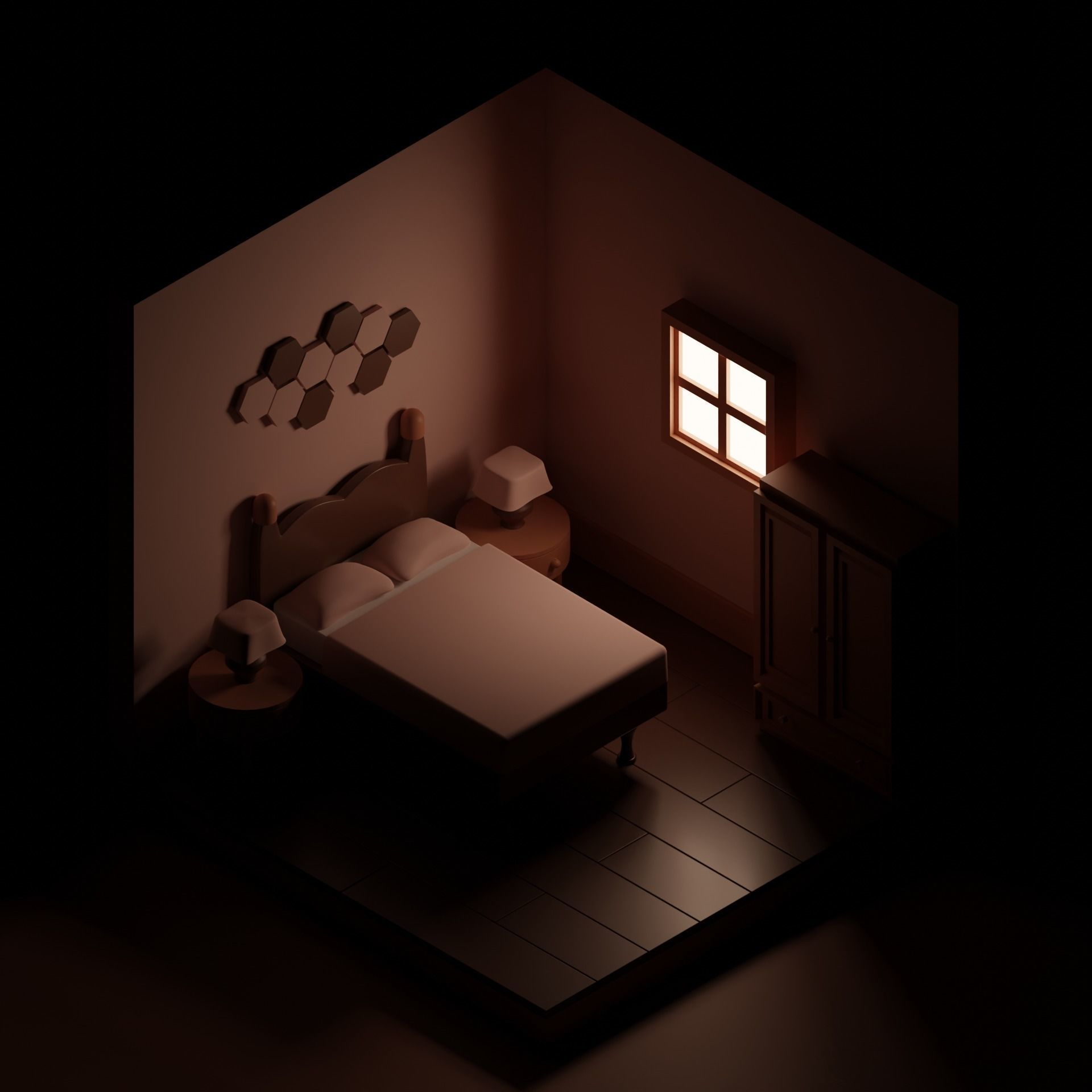  Bedroom 3D model_1