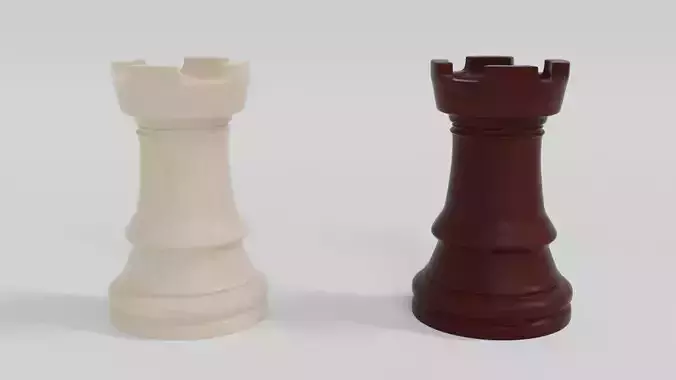 Rooks Wooden Chess Pieces