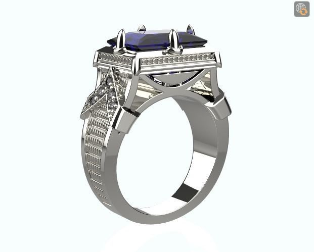 Men Ring 3D print model_3