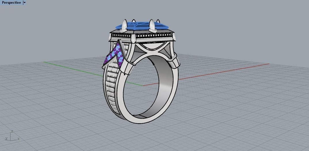 Men Ring 3D print model_11