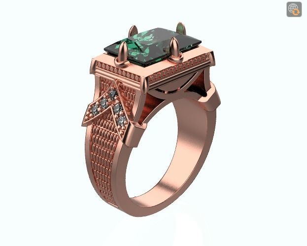 Men Ring 3D print model_9