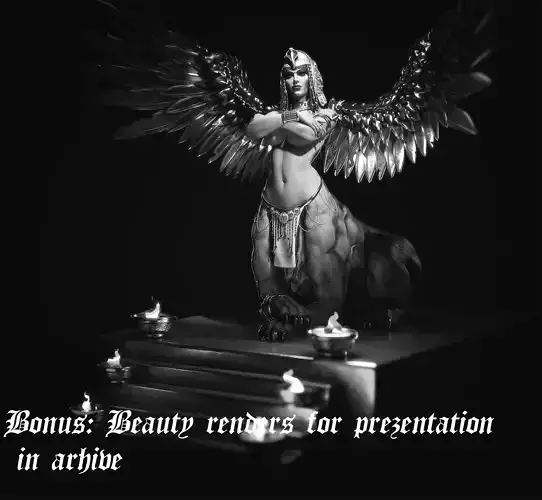 Egyptian woman - sphinx 3D model