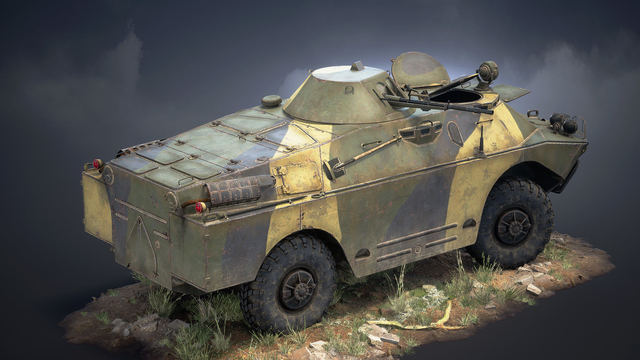 BRDM-2 Game Ready Low-poly 3D model_11