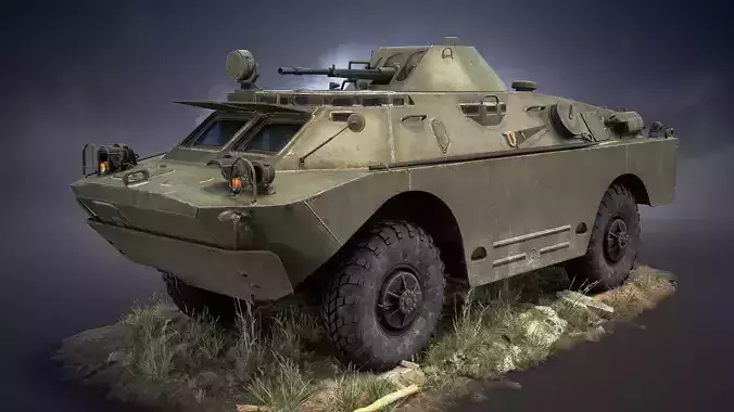 BRDM-2 Game Ready Low-poly 3D model