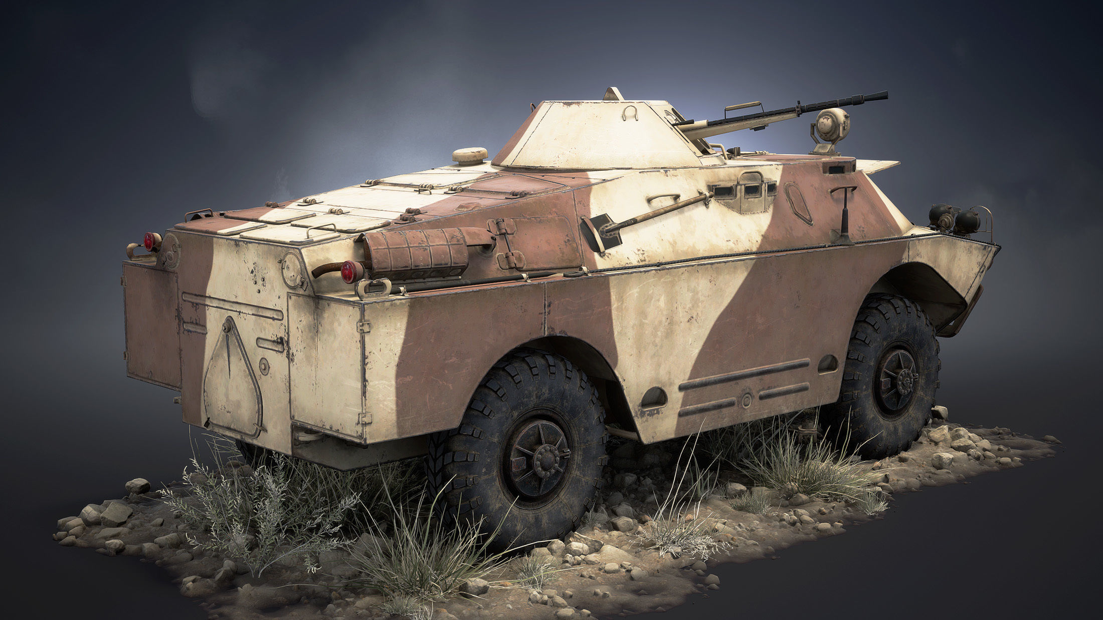 BRDM-2 Game Ready Low-poly 3D model_7