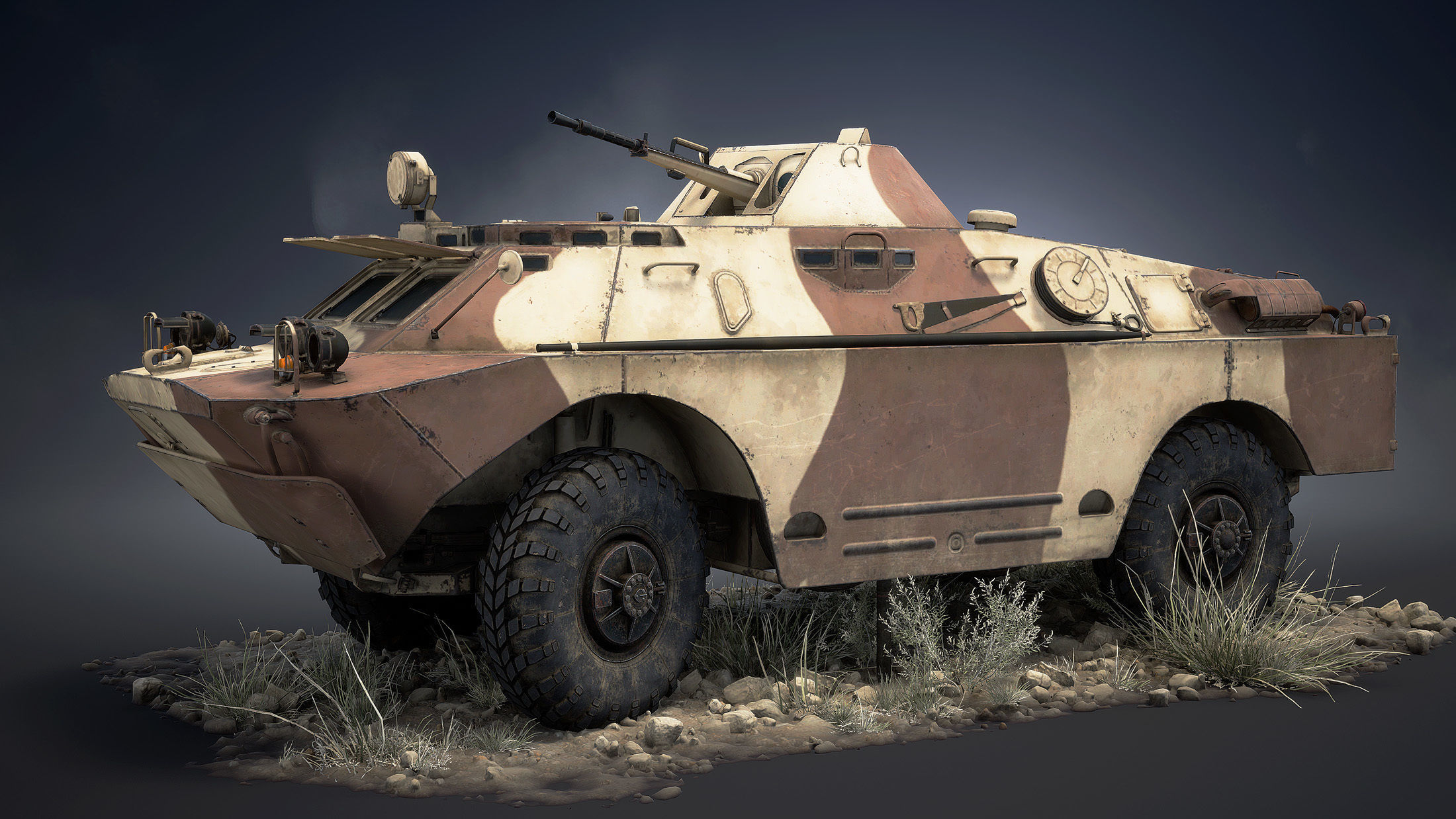 BRDM-2 Game Ready Low-poly 3D model_6
