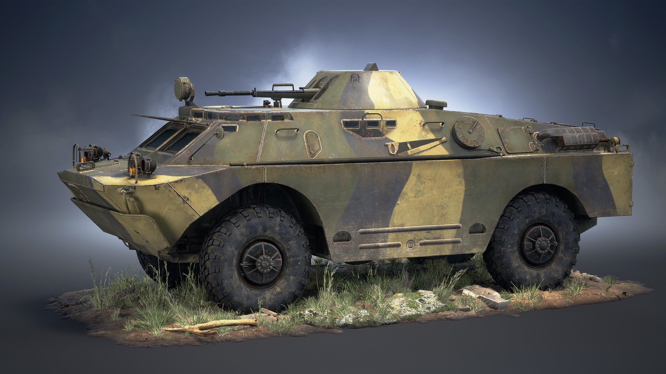 BRDM-2 Game Ready Low-poly 3D model_10
