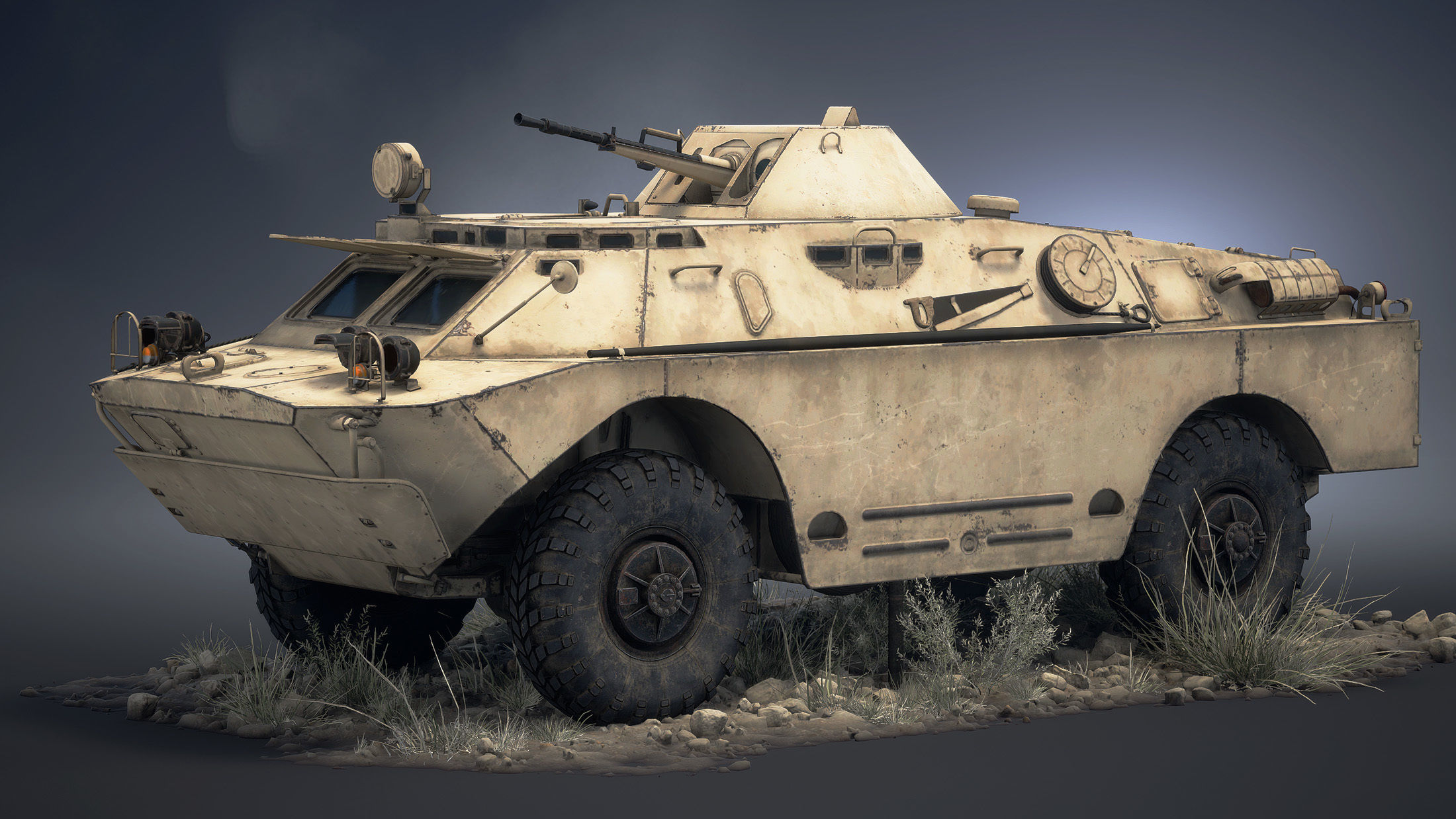BRDM-2 Game Ready Low-poly 3D model_9