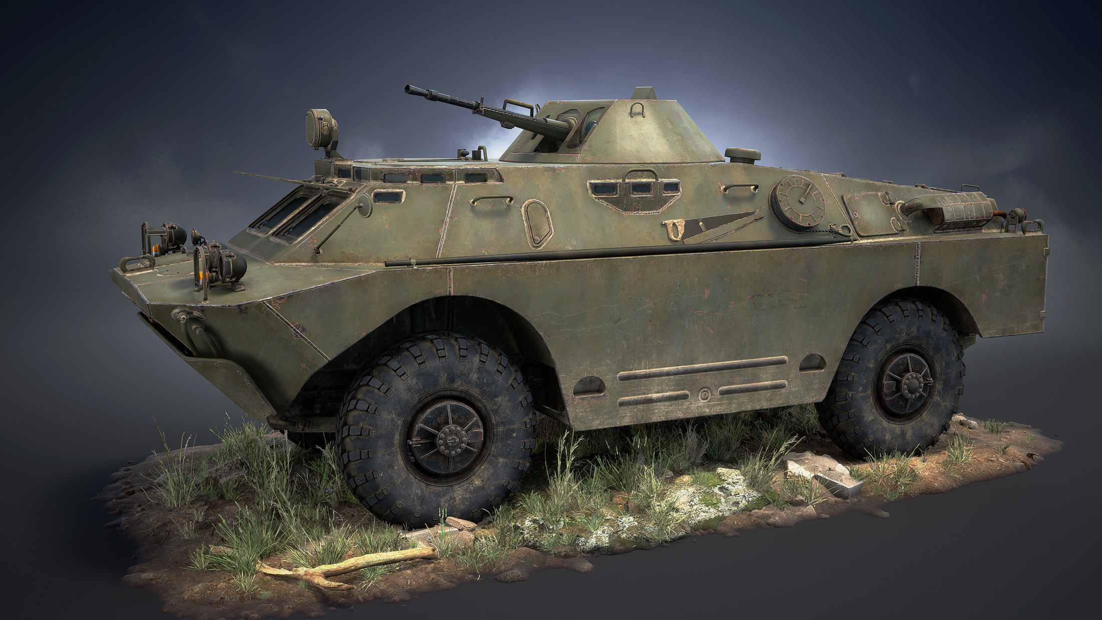 BRDM-2 Game Ready Low-poly 3D model_2