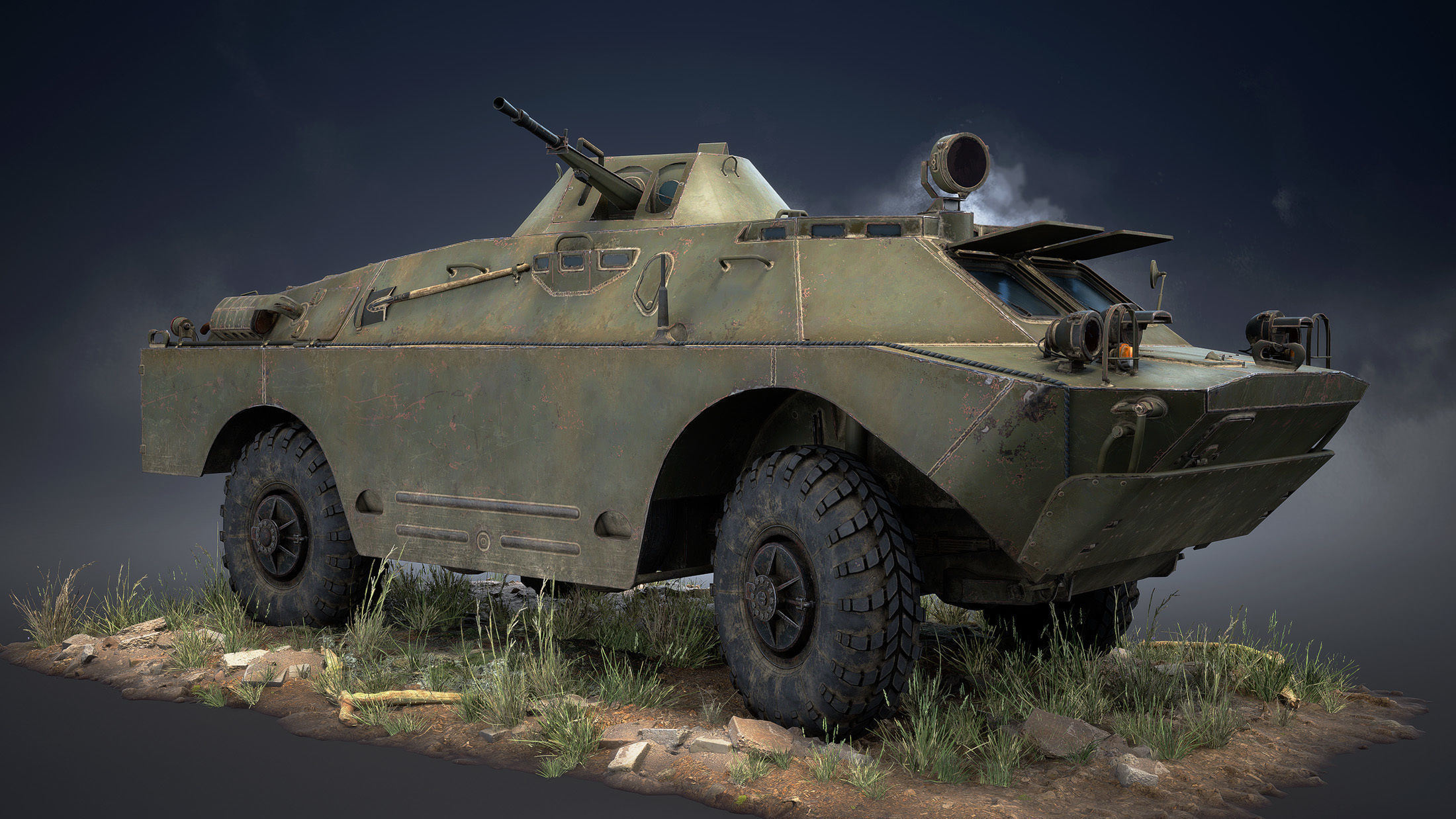 BRDM-2 Game Ready Low-poly 3D model_5