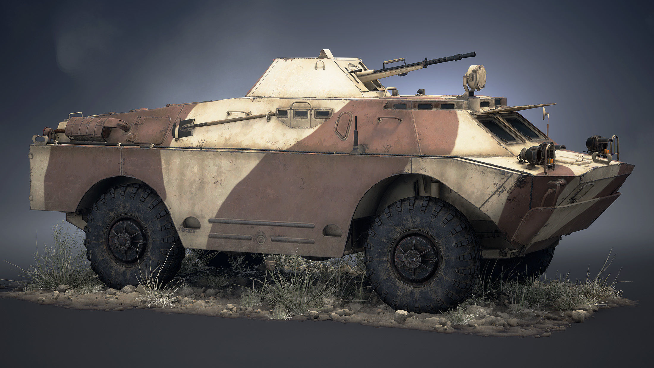 BRDM-2 Game Ready Low-poly 3D model_8
