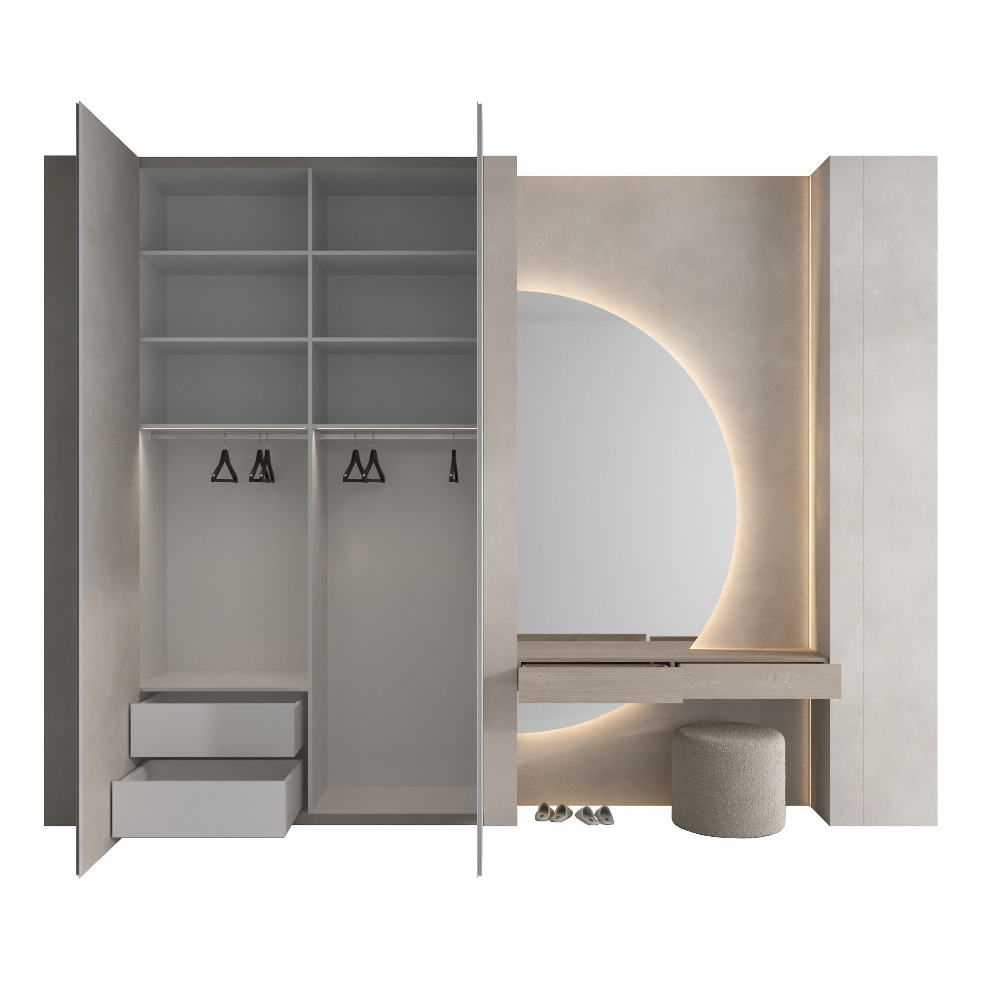 Hallway set 07 3D model_4