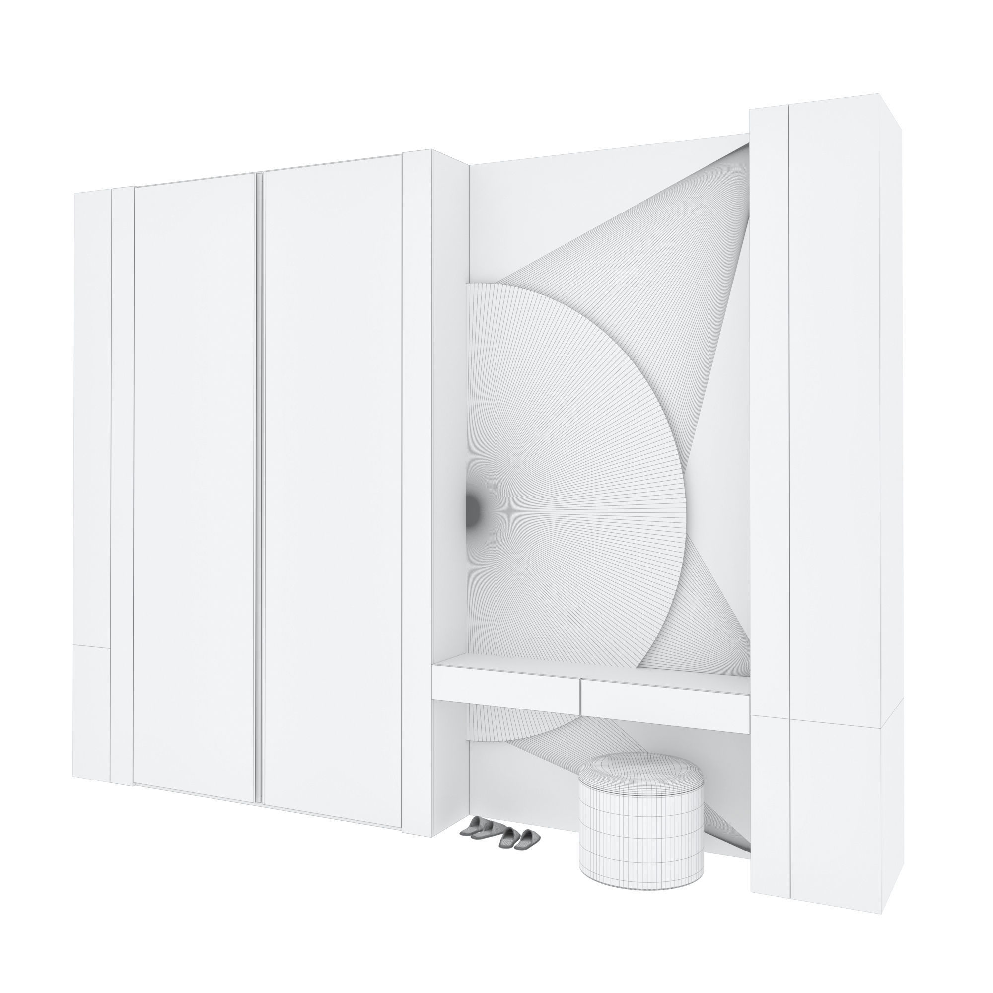 Hallway set 07 3D model_5