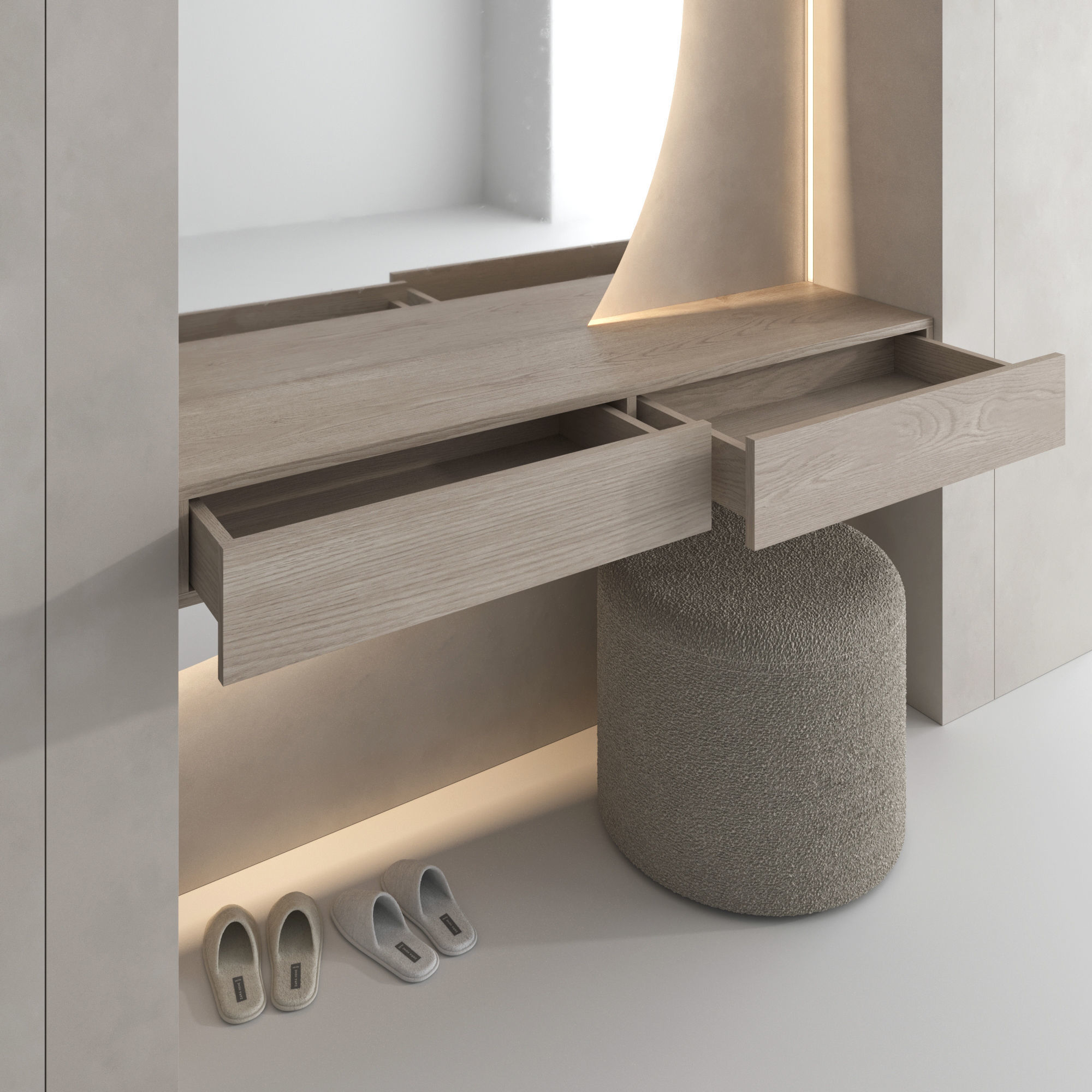 Hallway set 07 3D model_2