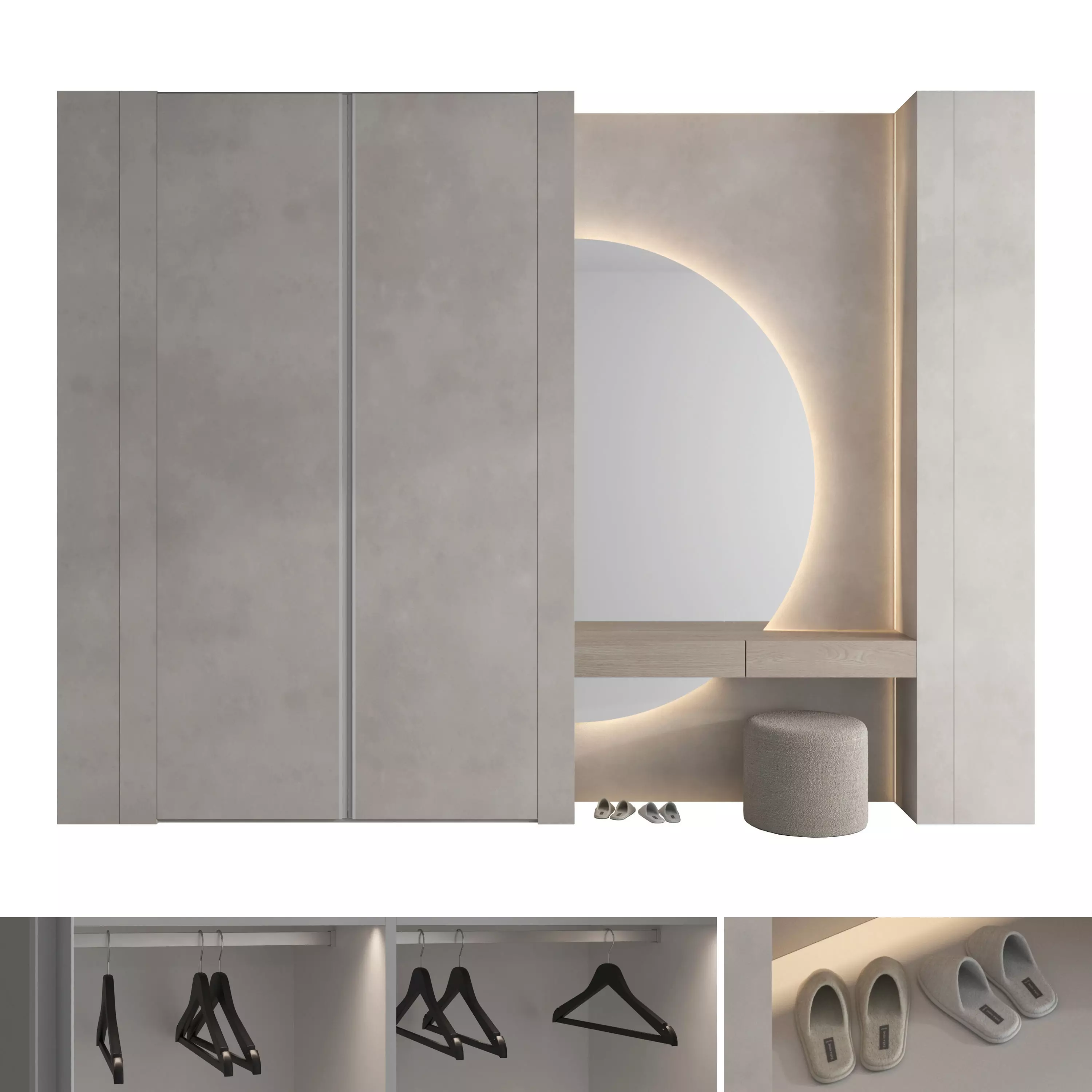 Hallway set 07 3D model_0