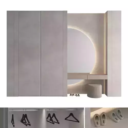 Hallway set 07 3D model