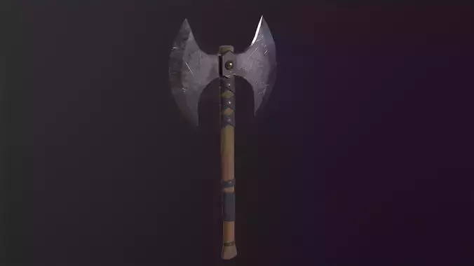 Celtic Axe 3D Model Low-poly 3D model