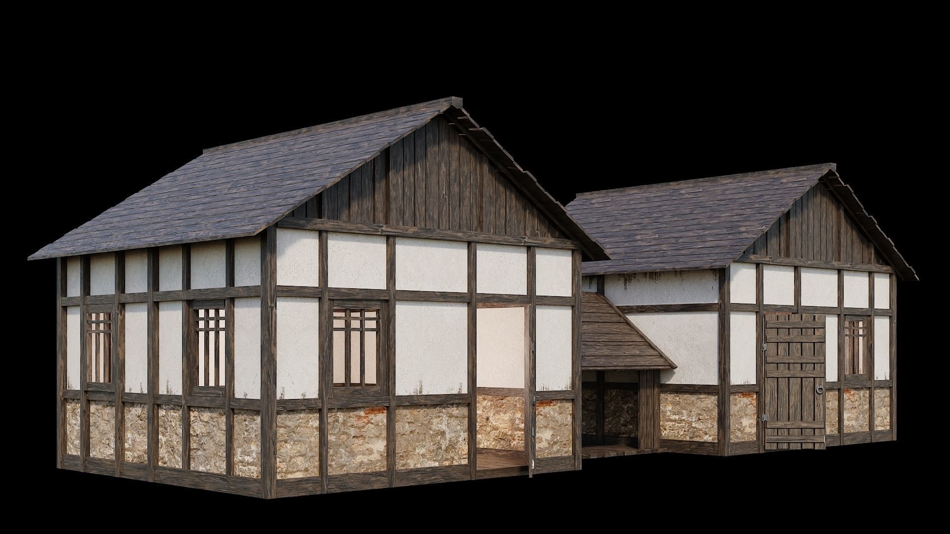 Medieval Village Asset 15 - 4K Textures Game Ready Low-poly 3D model_14