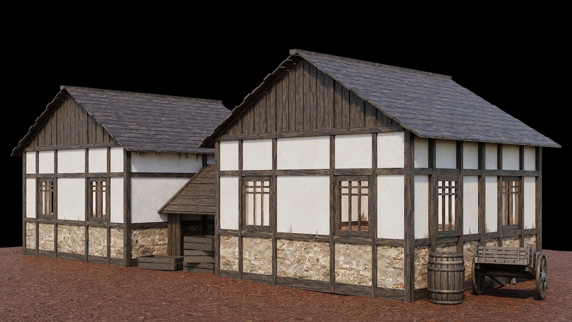 Medieval Village Asset 15 - 4K Textures Game Ready Low-poly 3D model_19