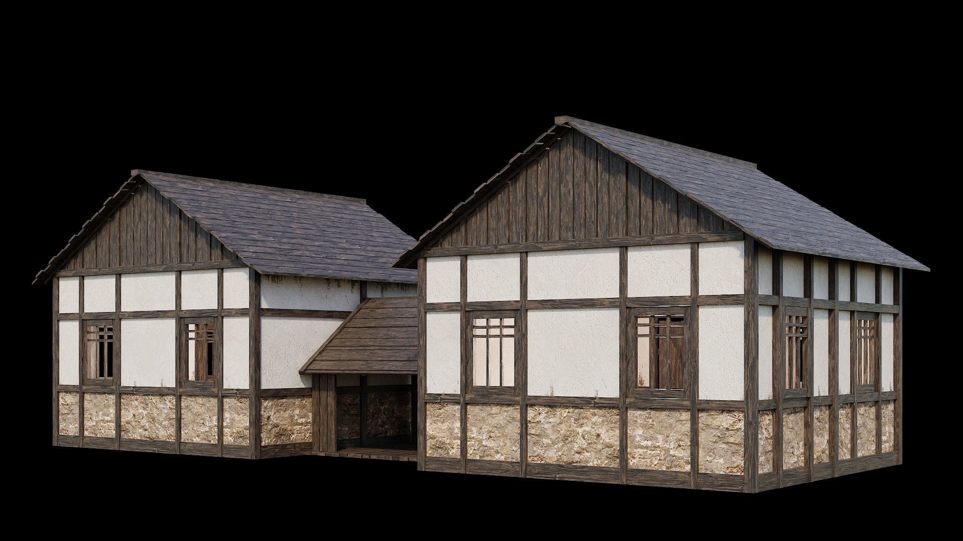 Medieval Village Asset 15 - 4K Textures Game Ready Low-poly 3D model_6