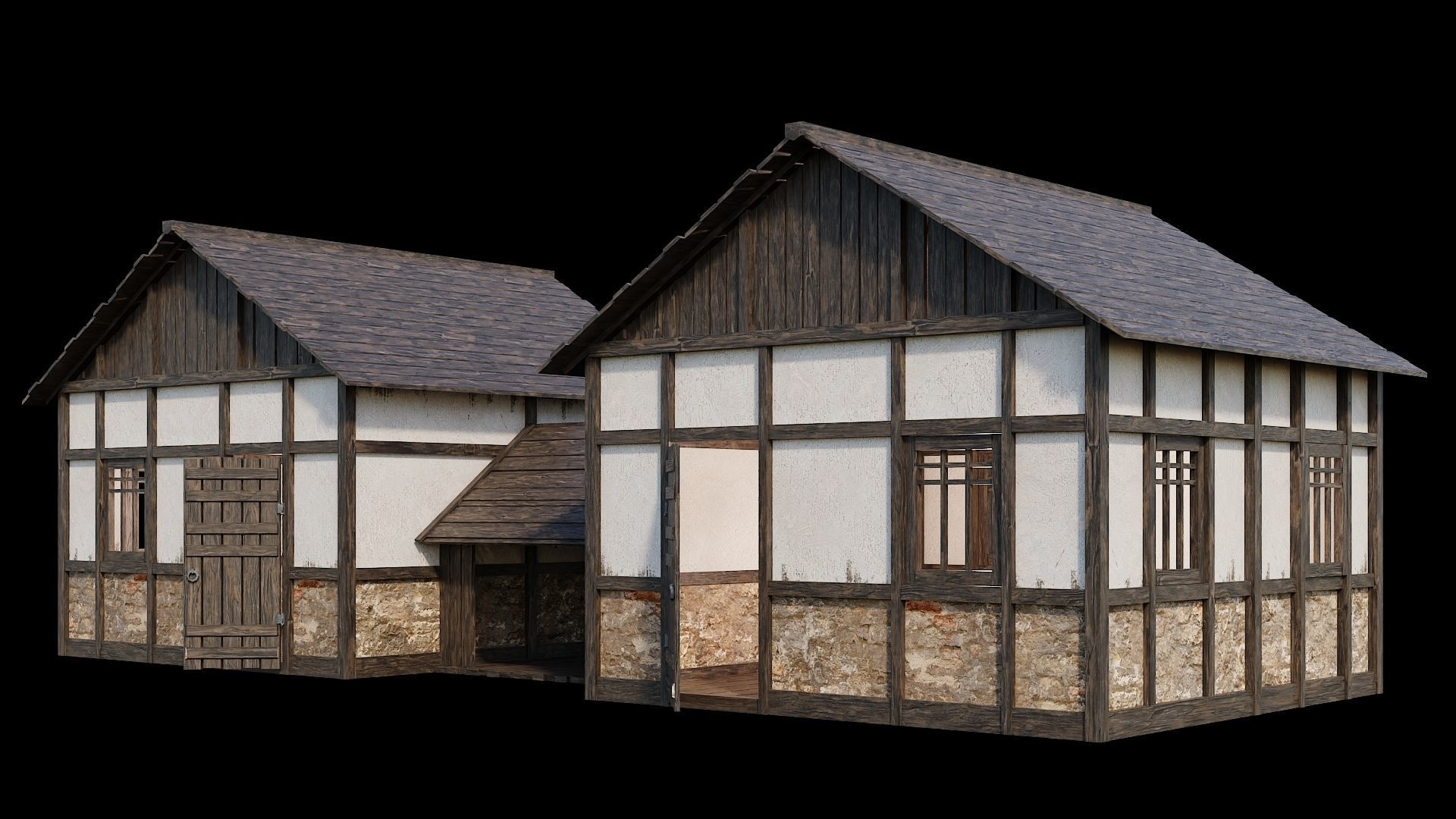 Medieval Village Asset 15 - 4K Textures Game Ready Low-poly 3D model_8