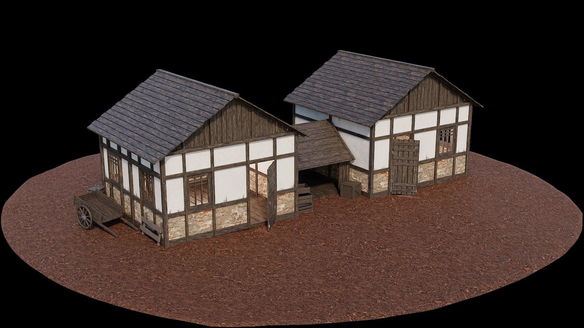 Medieval Village Asset 15 - 4K Textures Game Ready Low-poly 3D model_9