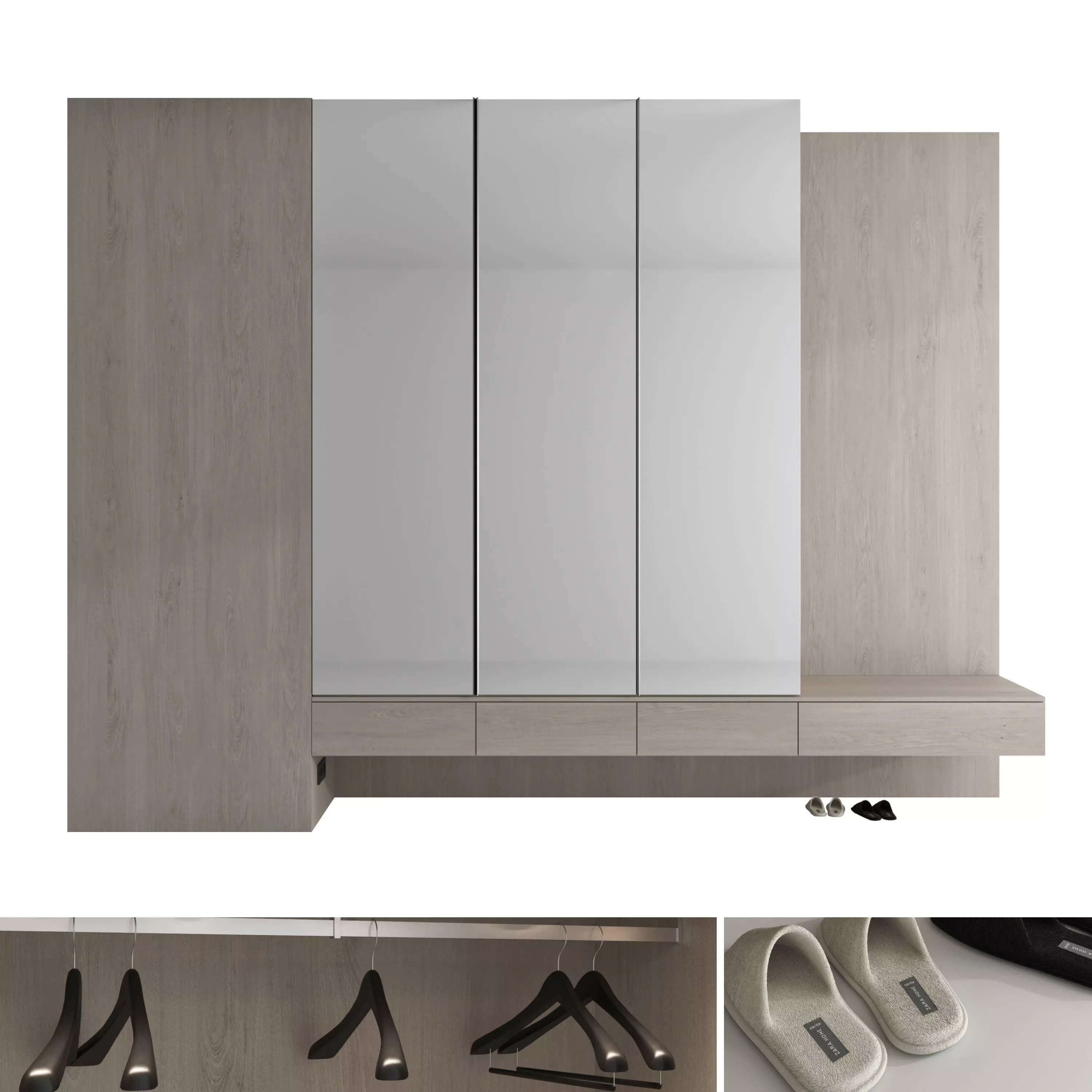 Hallway set 08 3D model_0