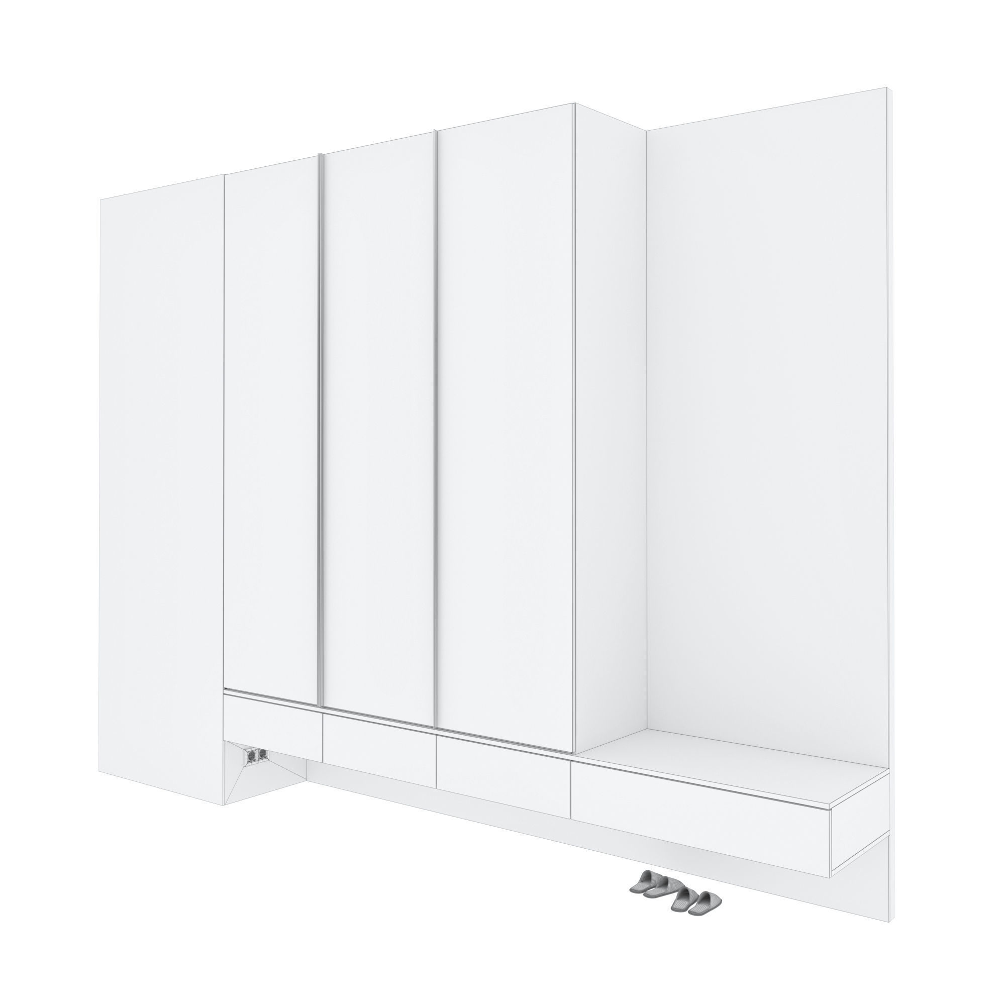 Hallway set 08 3D model_6