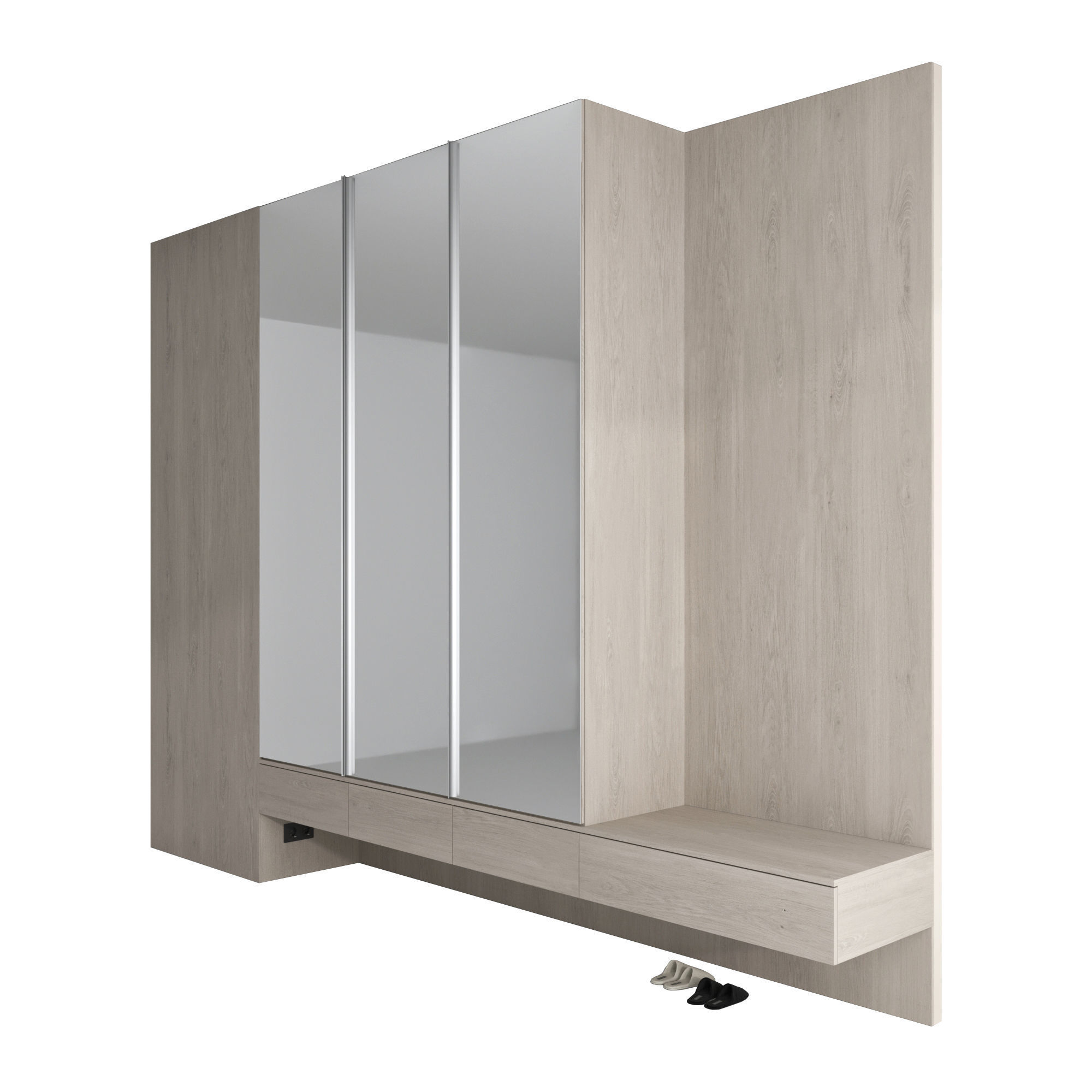 Hallway set 08 3D model_1