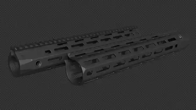 AR-15 KAC URX4 13Inch M-LOK Handguard Low-poly 3D model